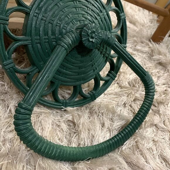 Vintage Homco Painted Green Rattan Look
Plastic Towel Rack Holder 3314 - Picture 7 of 17